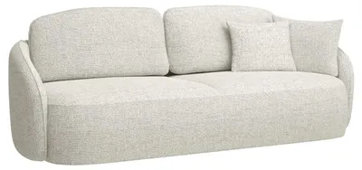 Image de Selsey Savoy - Canapé 3 places avec fonction sommeil et coffre de lit, blanc crème