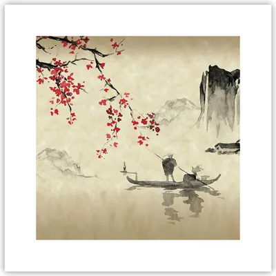 Produktbild von Poster - Poster ohne Rahmen - Blume Kirschen Japan - 30x30 cm - Wand Bild - Wanddeko - Wandbilder - Kunstposter - Wandposter - Bilder - Kunstdruck - Wanddekoration - Wandbild - P2XAC30x30-5020