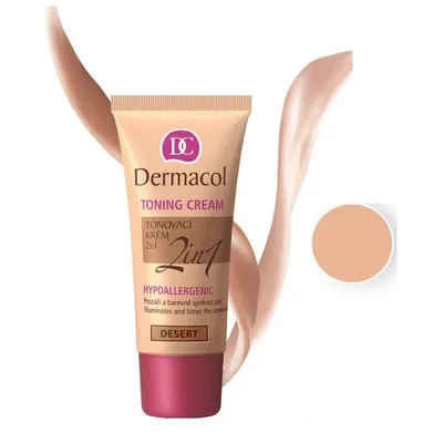 Produktbild von Dermacol Toning Cream 2in1 tonisierende Feuchtigkeitsemulsion für Einigung des farbigen Hauttones Desert 30 ml