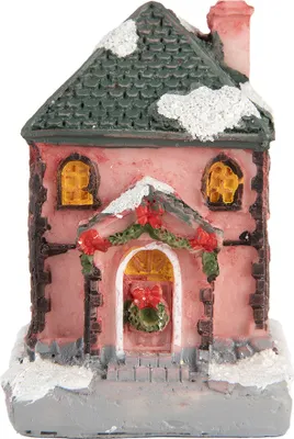 Immagine prodotto di Clayre & Eef Casetta decorativa con LED 4x5x6 cm Rosa plastica