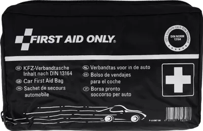 Produktbild von FIRST AID ONLY KFZ-Verbandtasche nach DIN 13164 schwarz