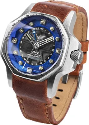 Produktbild von Männliches Set VOSTOK EUROPE NH34-640A701 in Marineblau mit zusätzlichem sportlichen Gurtband.