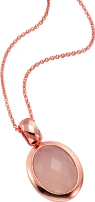 Produktbild von Jamelli Anhänger mit Kette 925/- Sterling Silber 45cm rosa Chalcedon (beh.) rosa 500245221J-45