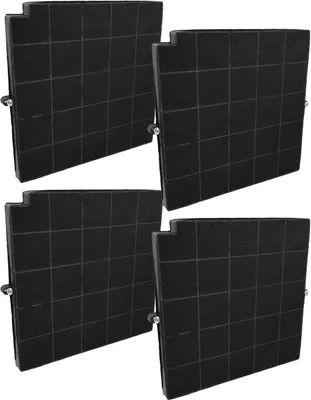 Produktbild von vhbw 4x Aktivkohlefilter kompatibel mit Arthur Martin F97B90TSE, FC1201, HARMD, HBOX601EK12, HBOX60EK, HBOX60X Dunstabzugshaube - 26,5 x 25,8 x 1,8 cm