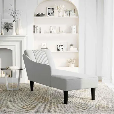 Produktbild von vidaXL Chaiselongue mit Rechter Armlehne Wolkengrau Stoff