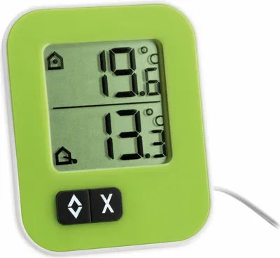 Produktbild von TFA Innen-/Außenthermometer Moxx, 30.1043.04, grün/weiß