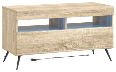 Immagine prodotto di Mobile TV a LED, finitura Sonoma in legno impiallacciato