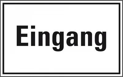 Produktbild von Dreifke® Aufkleber I Türhinweisschild Eingang, Folie, selbstklebend, 300x200mm