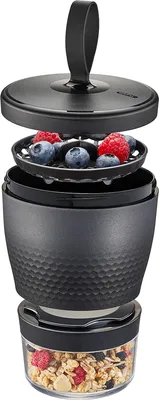 Produktbild von GEFU Snack Box Foodie, 570 ml + 185 ml, schwarz
