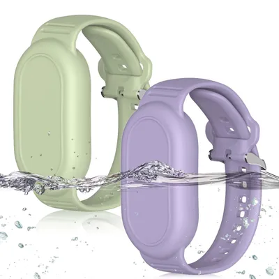 Produktbild von 2 Stück Silikonarmband Schutzhülle für Samsung Galaxy SmartTag2 (2023), weiches