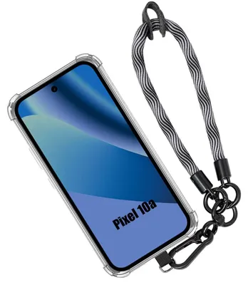 Image de Coque pour Google Pixel 10a, Silicone Antichoc Slim Souple avec Bracelet Amovible Gris