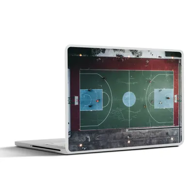 Produktbild von MuchoWow® Laptop Aufkleber Sticker Cover Basketballspiel aus der Vogelperspektive 30x21 cm - Sticker für Laptop - Selbstklebend