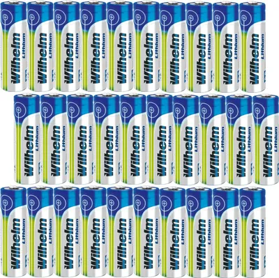 Produktbild von 30 x Wilhelm Lithium AA Mignon Batterien LR6 1,5V Lithiumbatterie