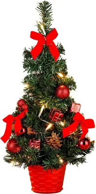 Produktbild von LED Weihnachtsbaum künstlicher Tannenbaum 45 cm, Farbe:Rot