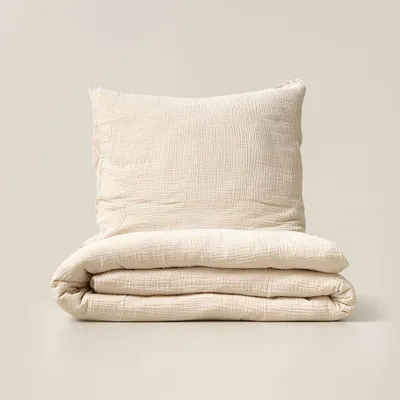 Produktbild von Petite Amélie Bettwäsche-Set – 140x200 cm – Musselin-Baumwolle – Beige