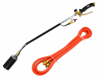 AWTOOLS Dachdeckerbrenner lang mit Piezozündung 60mm und 3m Schlauch