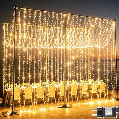 Productafbeelding van Lichtgordijn - 600 LED - 6 m x 3 m - Waterdicht