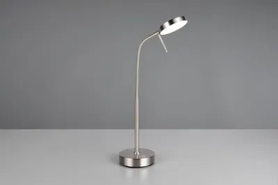 Obrázok produktu pre Stolná lampa bezdrôtová niklová matná flexibilné rameno dobíjateľná USB-C variabilná farba LED 3W MORENO RL