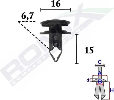 Produktbild von 10x ROMIX C70345 Clip Zier- / Schutzleiste