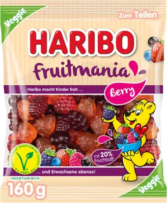 Obrázek produktu pro Haribo Fruitmania Berry 160 g sáček