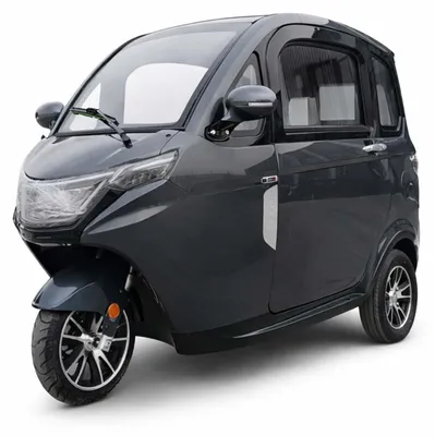 Produktbild von E-Kabinenroller 'Urban Hopper Cabin Pro' – 2 Geschwindigkeiten: 25/45 km/h, bis zu 80 km Reichweite, 2 kW, Blei-Gel-Akku, Höchstgeschwindigkeit:45 km/h, Fahrzeugfarbe:Grau