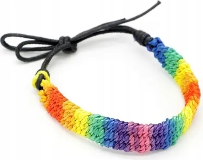Immagine prodotto di Bracciale a corde LGBT arcobaleno PL48h