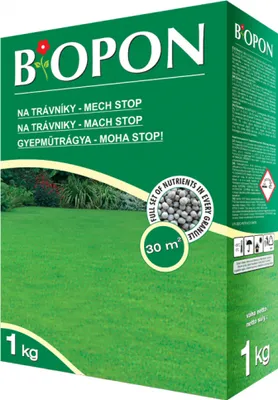 Produktbild von BIOPON Rasendünger gegen Moos, 1 kg + Elixier DUO gratis