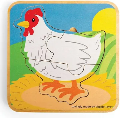 Produktbild von Bigjigs Lebenszyklus-Puzzle Huhn