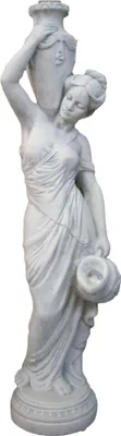 Produktbild von Schöne Wasserspeier Frau Groß für den Garten Teich oder Pool bestehend aus Steinguss ist Frostfest Witterungsbeständig und Neu 136cm H, PO-215