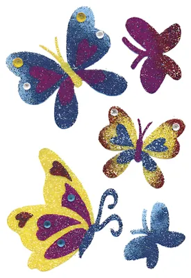 Produktbild von HERMA 6666 10x Sticker MAGIC Schmetterlinge Diamond glittery