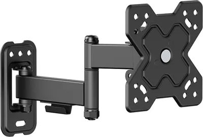 A black TV wall mount is shown against a white background.