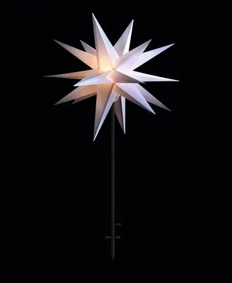 Produktbild von LED Stern, 55cm 18 Zacker stehend Lichtfarbe warmweiß inkl. 6 Stunden Timer