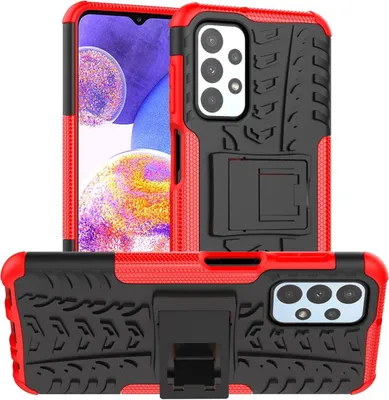 Produktbild von König Design Hülle kompatibel mit Samsung Galaxy A23 Kunststoff Soft Handyhülle - Handy Case Rot
