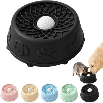 Image de Distributeur de nourriture pour animaux de compagnie, design interactif, favorise une alimentation saine, couleur noire