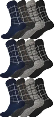 Immagine prodotto di 12 paia di calzini da uomo modello classico forma di business vestito per il tempo libero, 12 paia, Mix4/39-42