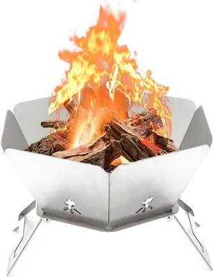 Produktbild von Feuerschale 41x45x25 cm, zusammenklappbar, Edelstahl, für Camping