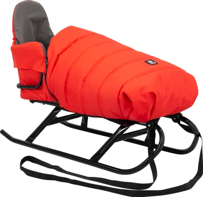 Produktbild von Kunert FLO Schlitten für Kinder Schlitten mit Lehne I Babyschlitten Kinderschlitten I Rückenlehne Schlitten Baby Schlitte + Schlafsack