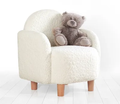 Obrázok produktu pre Hanah Home, Moylo- FLF1116, biela, stoličky na bistro, 100% Umelá kožušina