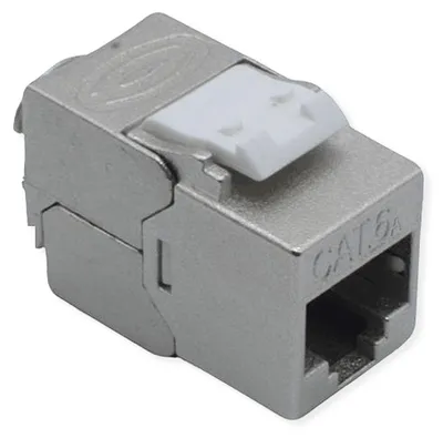 Immagine prodotto di ROLINE Keystone Cat.6A (Classe EA), RJ-45, schermato, senza attrezzi, GHMT, color argento