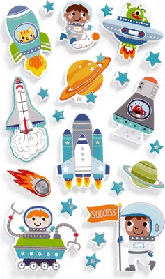 Produktbild von Sticker Creative Aufkleber Weltall Rakete Raumschiff
