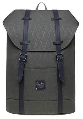 Immagine prodotto di Zaino per laptop, borsa da esterno, ideale per viaggi, campeggio e studenti. Colore: verde militare. Dimensioni: 29x15x41 cm. Capacità: 17,8 litri