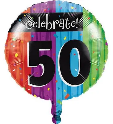 Produktbild von 50. Geburtstag "Celebrate" Folienballon