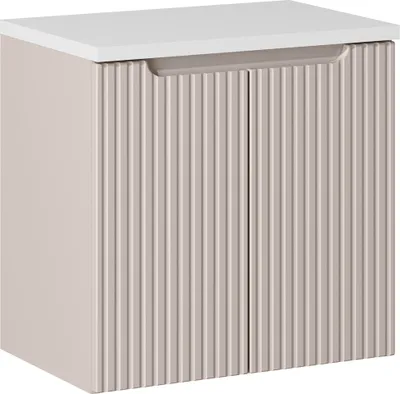 Produktbild von Waschtischunterschrank 60cm, kaschmir und weiß, NEWPORT-56-CASHMERE