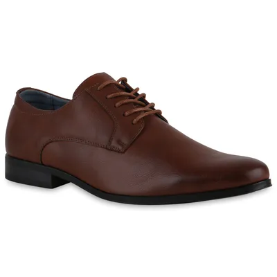 Produktbild von VAN HILL Herren Klassische Halbschuhe Blockabsatz Schnürer Schuhe 839355, Farbe: Hellbraun, Größe: 44