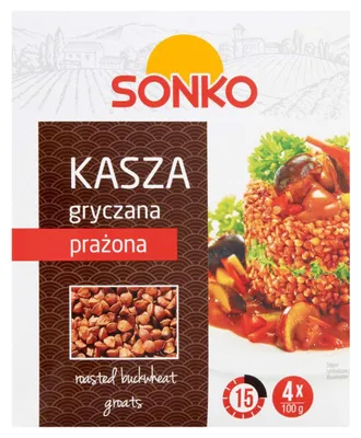 Produktbild von Sonko Geröstete Buchweizengrütze 400 g (4 x 100 g)