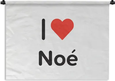 Produktbild von MuchoWow® Wandteppich Wandbehang Ich liebe - Noé - Mädchen 150x112 cm Tapisserie Dekoration Wandtuch - Wanddecke - Wandteppiche
