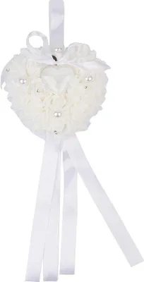 Produktbild von Kissen für die Hochzeit – Kissen für die Trauung – Kissen für die Hochzeit – Romantische Rosen als Hochzeitsgeschenke, Herz-Form, Perlen, Geschenkbox für Ringe.
