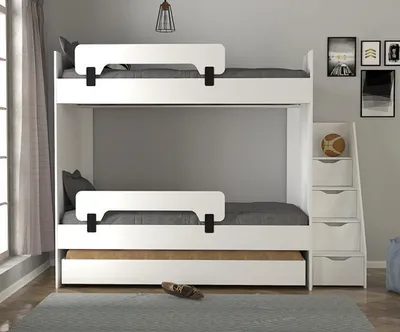 Productafbeelding van Etagebed, kinderbed, tienerbed, designbed, bed voor kinderkamer, stapelbed