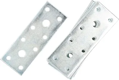 Produktbild von KOTARBAU® 25er Set Lochplatten 96 x 35 mm Verzinkt Silber Flachverbinder Holzverbinder Innen – Außenbereich Lochplatte Stahlverbinder Lochblech Flacheisen