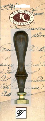 Produktbild von Rubinato Messingsiegel Alphabet, Holzgriff V Ø 20 mm, 9,5 cm, SB-Verpackung